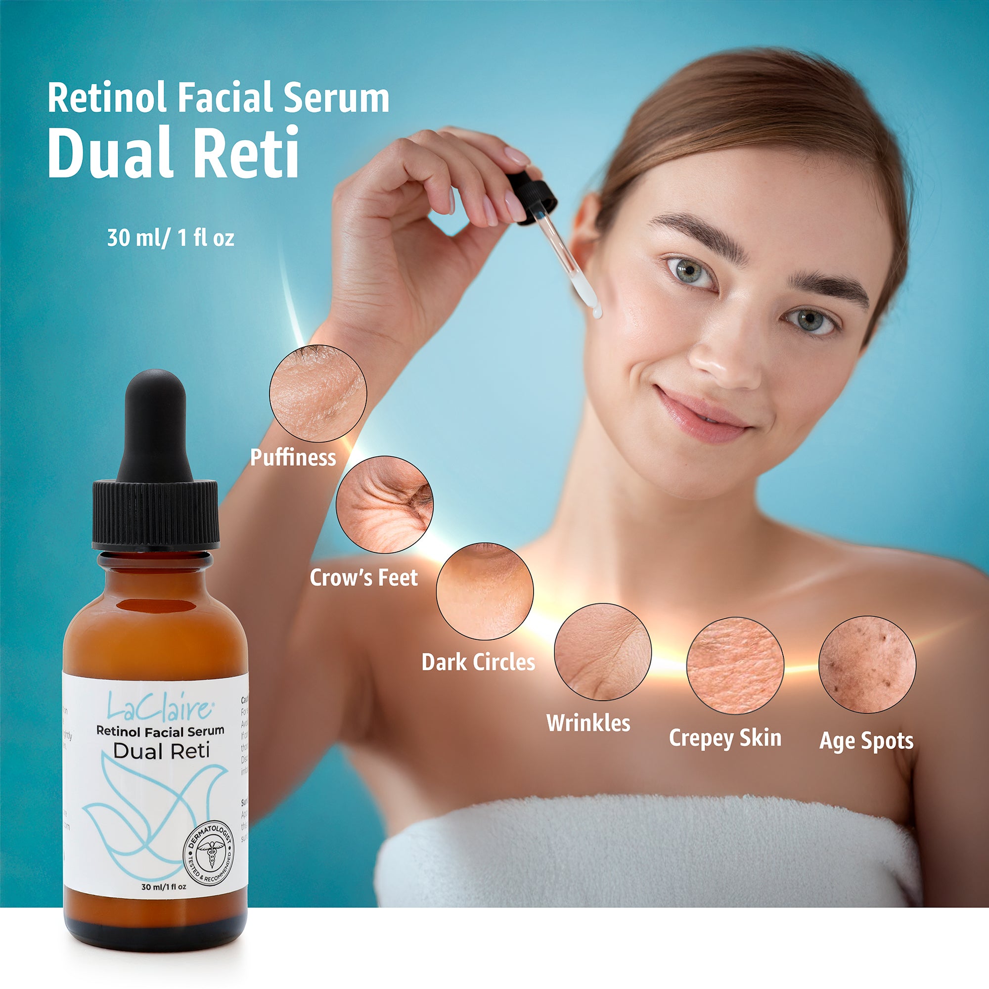 Ultimate Radiance Kit: 2 Units of Retinol Face Serum and Vitamin C+ Serum for Brightening, Firming, and Anti-Aging Benefits.