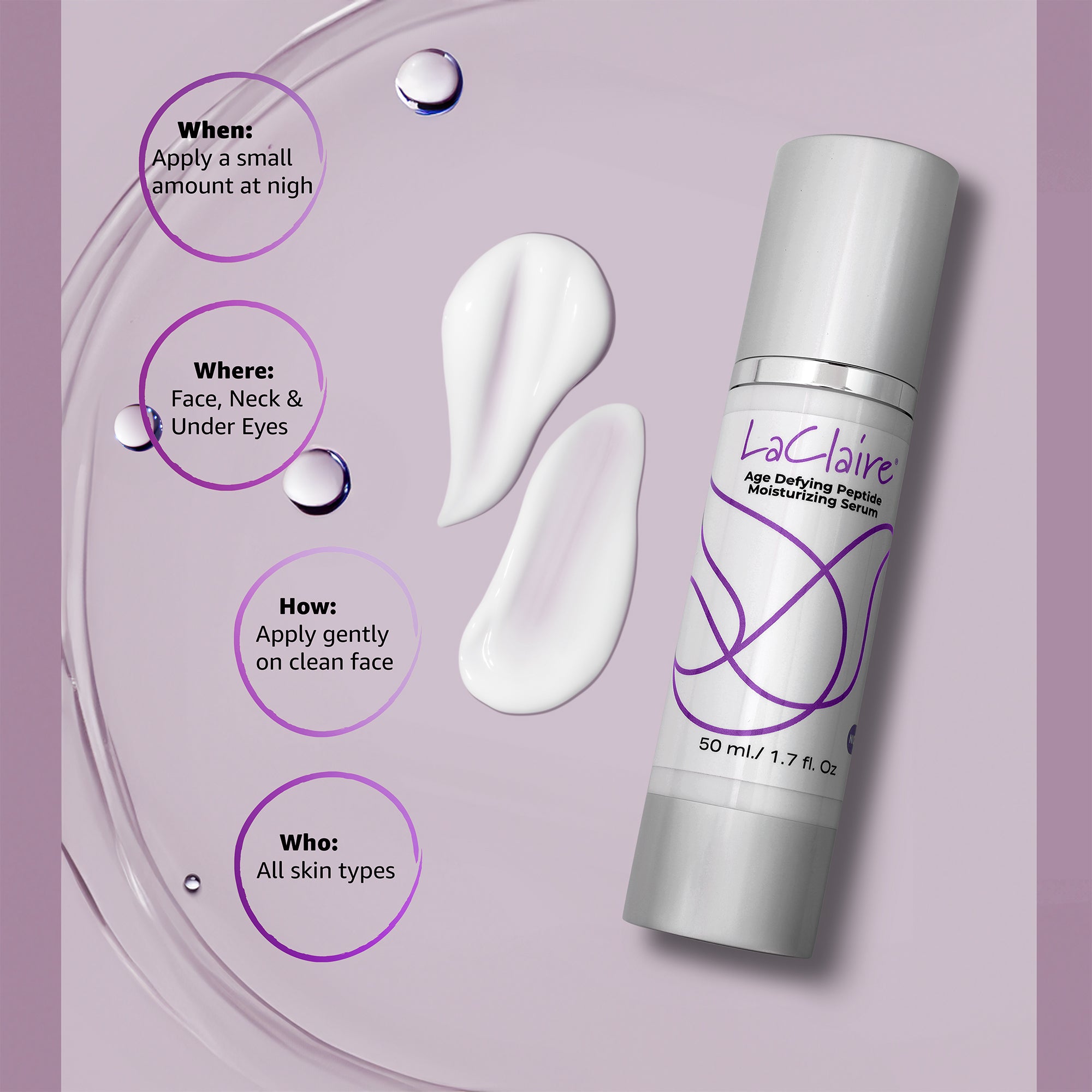 Age-Defying Peptide Moisturizing Serum + Triple-Action Daily Serum – 50ml Each for Hydration, Anti-Aging, and Skin Renewal.