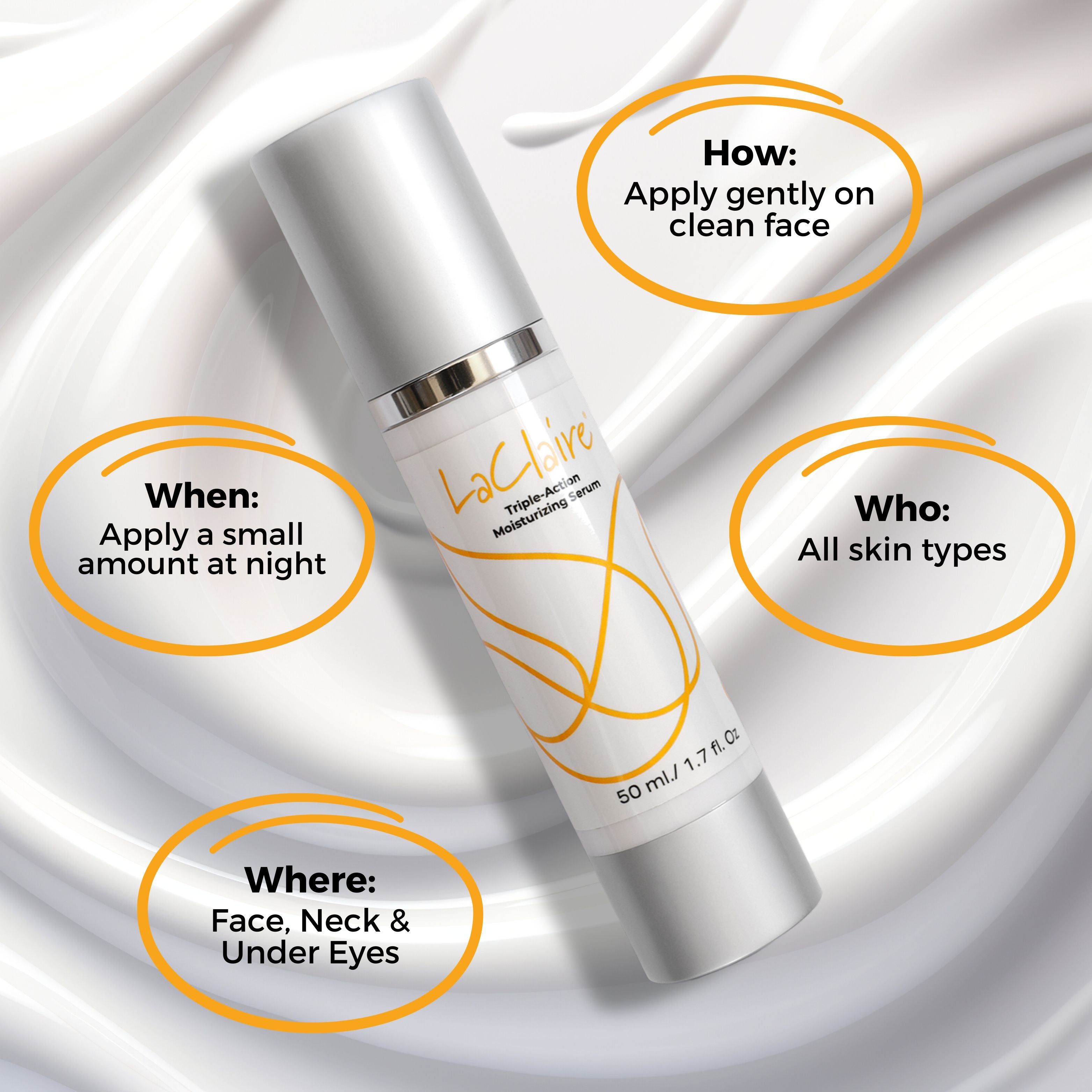 Anti-Aging Face Moisturizing Serum with Shea Butter, Green Tea & Hyaluronic Acid – 50ml, Hydrates, Soothes, and Protects Skin.