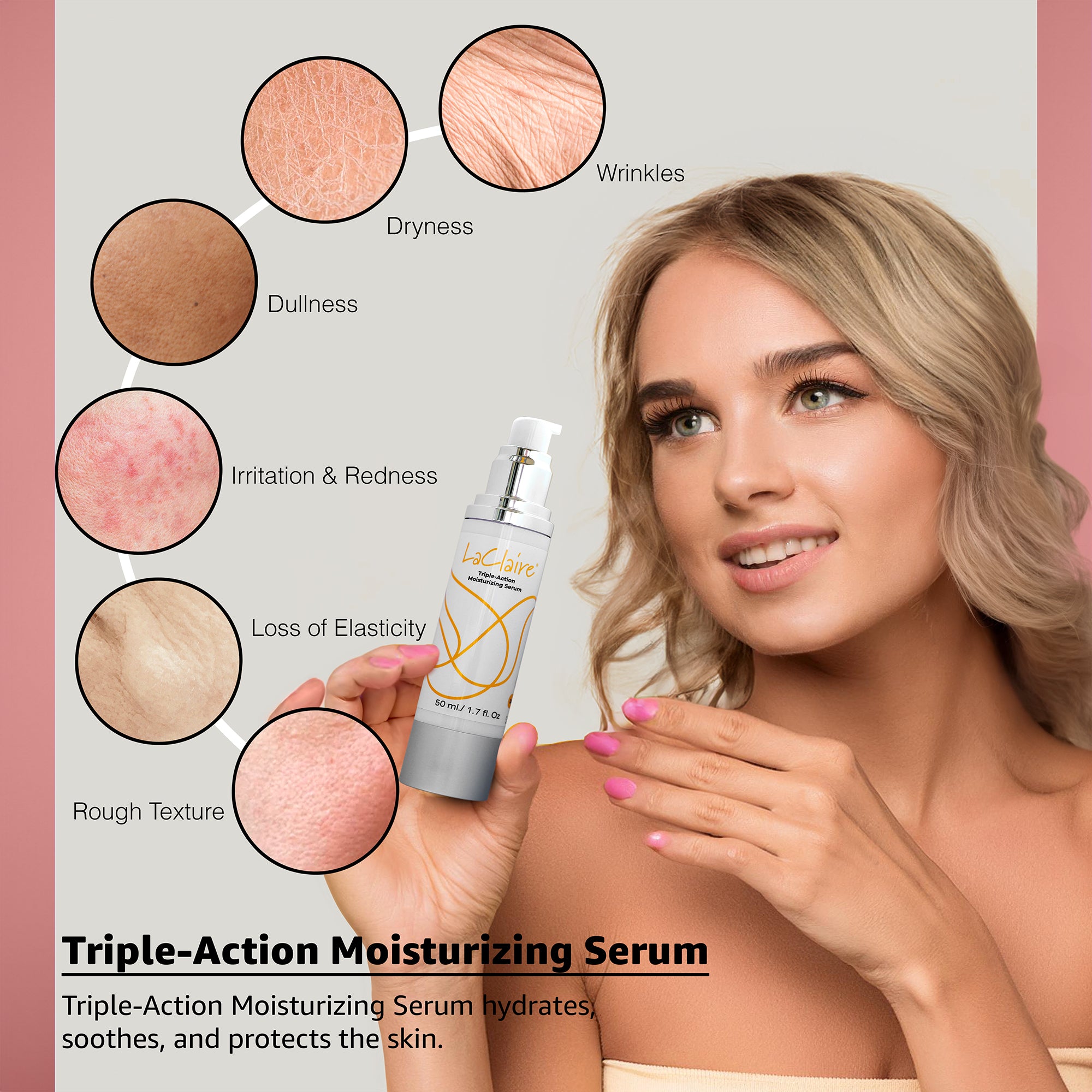 Chamomile & Green Tea Moisturizing Serum – Anti-Aging, Hydrating, and Soothing Daily Face Cream with Shea Butter & Hyaluronic Acid, 50ml.