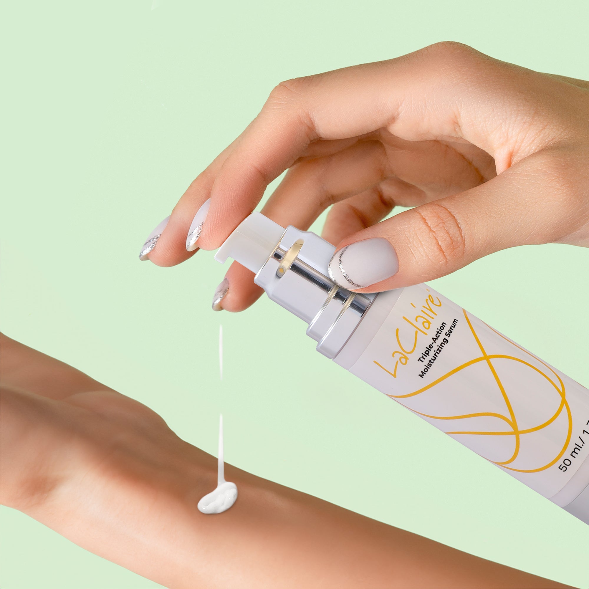 Hydrating Anti-Aging Moisturizing Serum with Hyaluronic Acid, Chamomile & Green Tea – Paraben-Free, 70% Organic Ingredients, 50ml.