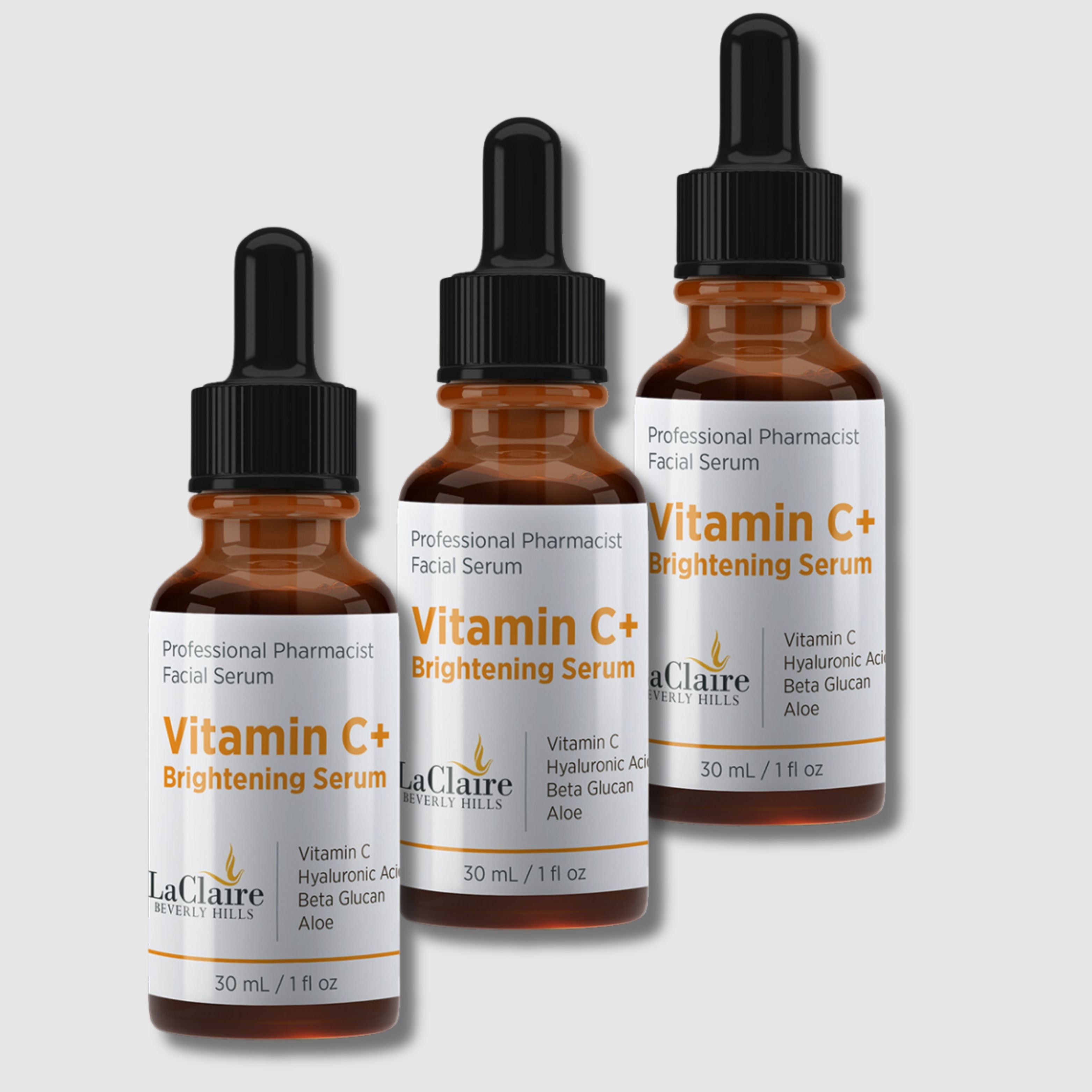 Vitamin C+ Serum with Hyaluronic Acid – Strong Brightening Serum for Face. Anti-Aging & Skin Renewal for Radiant, Youthful Skin.